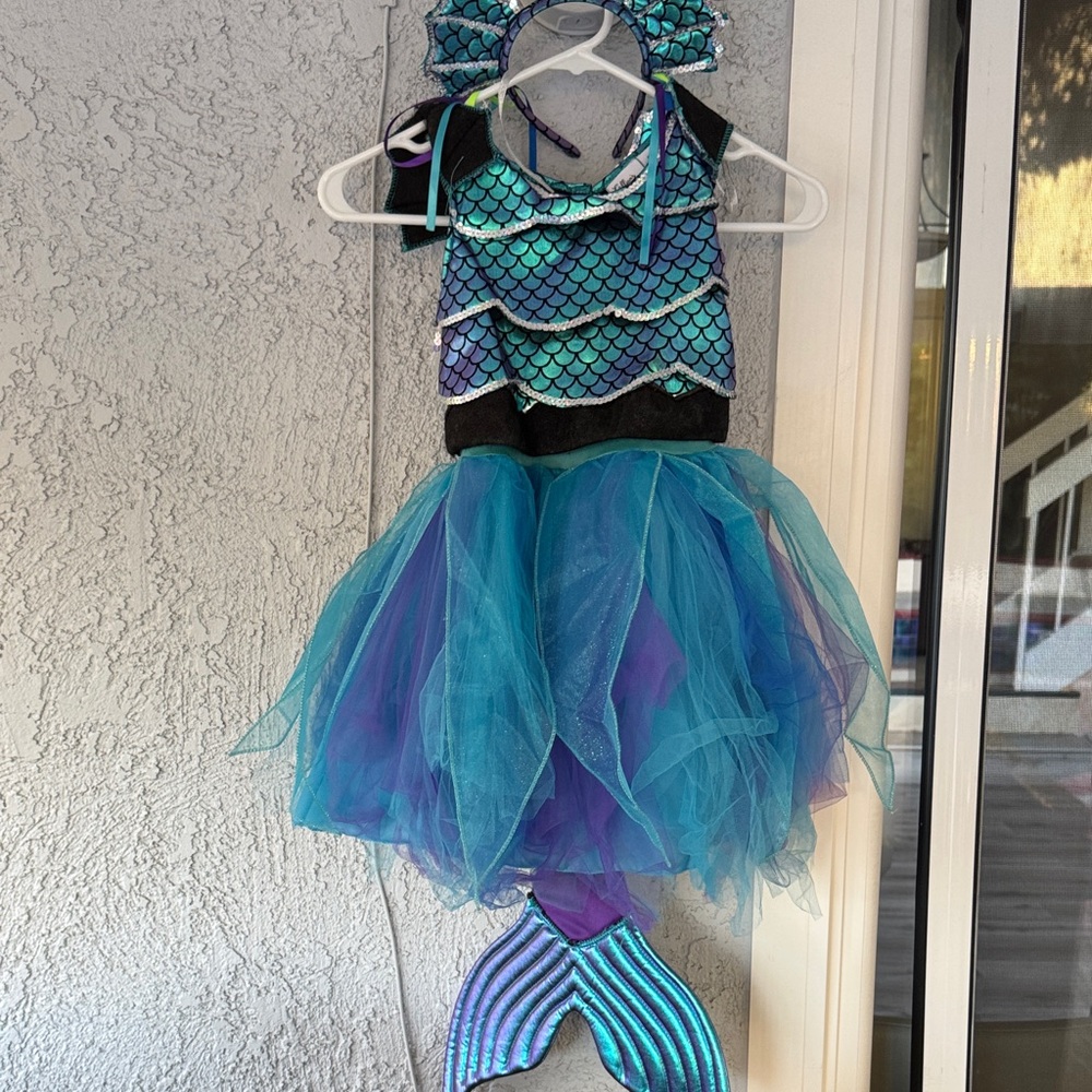 Sparkling Mermaid Costume for Kids - Teal and Purple